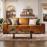 Faux Leather Sofa