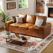Faux Leather Sofa
