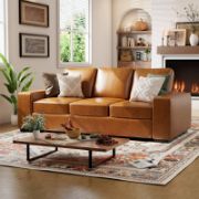 Faux Leather Sofa