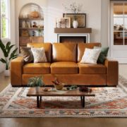Faux Leather Sofa