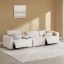Wide Upholstered Reclining Sofa