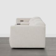 Wide Upholstered Reclining Sofa