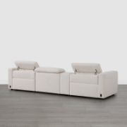 Wide Upholstered Reclining Sofa