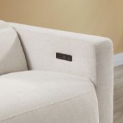 Wide Upholstered Reclining Sofa