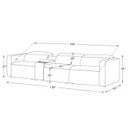 Wide Upholstered Reclining Sofa