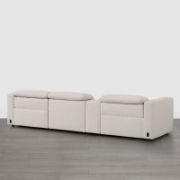 Wide Upholstered Reclining Sofa