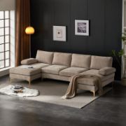 Camel Color Chenier Combination Sofa