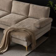 Camel Color Chenier Combination Sofa