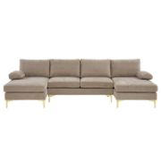 Camel Color Chenier Combination Sofa