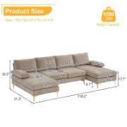 Camel Color Chenier Combination Sofa