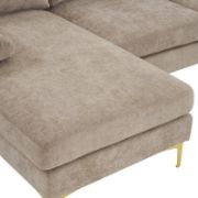 Camel Color Chenier Combination Sofa