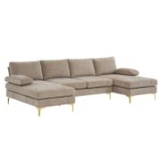 Camel Color Chenier Combination Sofa
