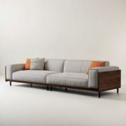 Solid Wood Compressible Sponge Sofa
