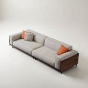 Solid Wood Compressible Sponge Sofa