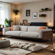 Solid Wood Compressible Sponge Sofa