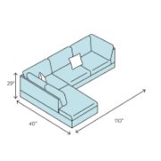 2 - Piece Leather Sectional