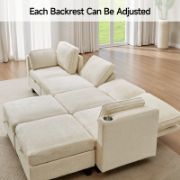 U-Shaped Convertible Modular Sectional Sofa