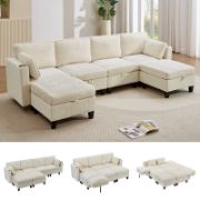 U-Shaped Convertible Modular Sectional Sofa