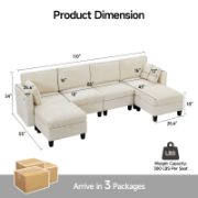 U-Shaped Convertible Modular Sectional Sofa