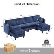 U-Shaped Convertible Modular Sectional Sofa