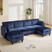 U-Shaped Convertible Modular Sectional Sofa
