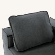 Modern Chaise Lounge with Clean Lines, Sleeper Sofa Bed with Removable Pillows