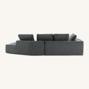 Modern Chaise Lounge with Clean Lines, Sleeper Sofa Bed with Removable Pillows