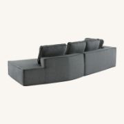 Modern Chaise Lounge with Clean Lines, Sleeper Sofa Bed with Removable Pillows