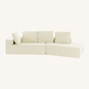 Modern Chaise Lounge with Clean Lines, Sleeper Sofa Bed with Removable Pillows