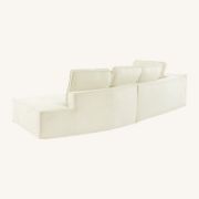 Modern Chaise Lounge with Clean Lines, Sleeper Sofa Bed with Removable Pillows