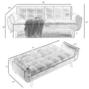 Corduroy Reclining Convertible Sofa