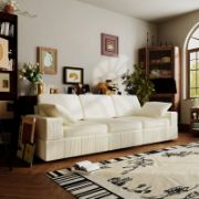 Modern Modular Sectional Sofa With Corduroy Upholstery