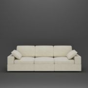 Modern Modular Sectional Sofa With Corduroy Upholstery