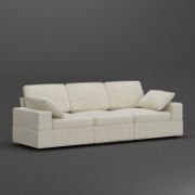 Modern Modular Sectional Sofa With Corduroy Upholstery