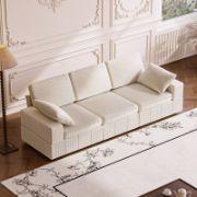 Modern Modular Sectional Sofa With Corduroy Upholstery