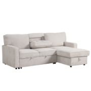 Upholstery Sleeper Sectional Sofa with Storage Chaise