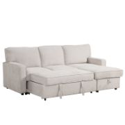 Upholstery Sleeper Sectional Sofa with Storage Chaise