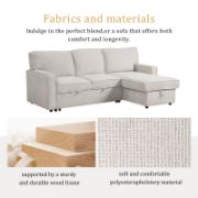Upholstery Sleeper Sectional Sofa with Storage Chaise