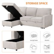 Upholstery Sleeper Sectional Sofa with Storage Chaise