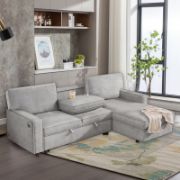 Upholstery Sleeper Sectional Sofa with Storage Chaise
