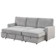 Upholstery Sleeper Sectional Sofa with Storage Chaise