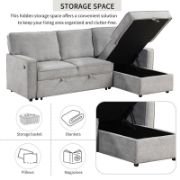Upholstery Sleeper Sectional Sofa with Storage Chaise