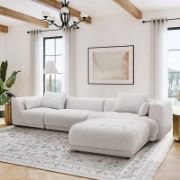 Modular Cloud Sectional Sofa with Ottoman