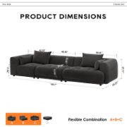 Modular Cloud Sectional Sofa with Ottoman