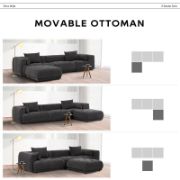 Modular Cloud Sectional Sofa with Ottoman