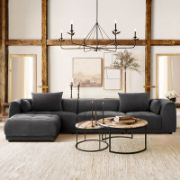 Modular Cloud Sectional Sofa with Ottoman