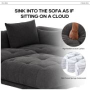 Modular Cloud Sectional Sofa with Ottoman