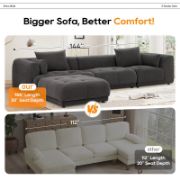 Modular Cloud Sectional Sofa with Ottoman