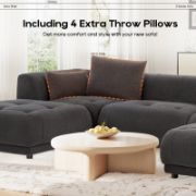 Modular Cloud Sectional Sofa with Ottoman