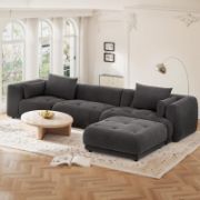 Modular Cloud Sectional Sofa with Ottoman